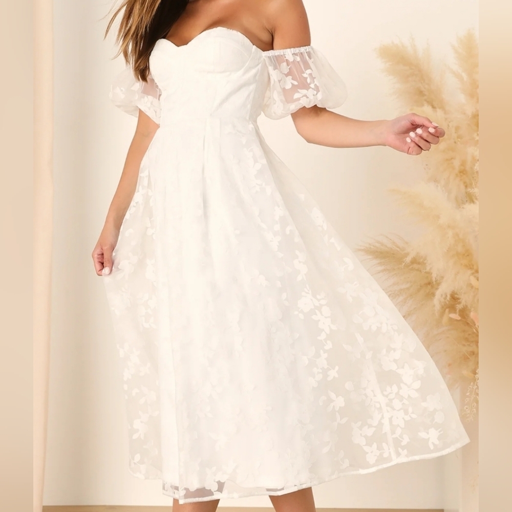 Lulus Romantic Dedication Midi Dress